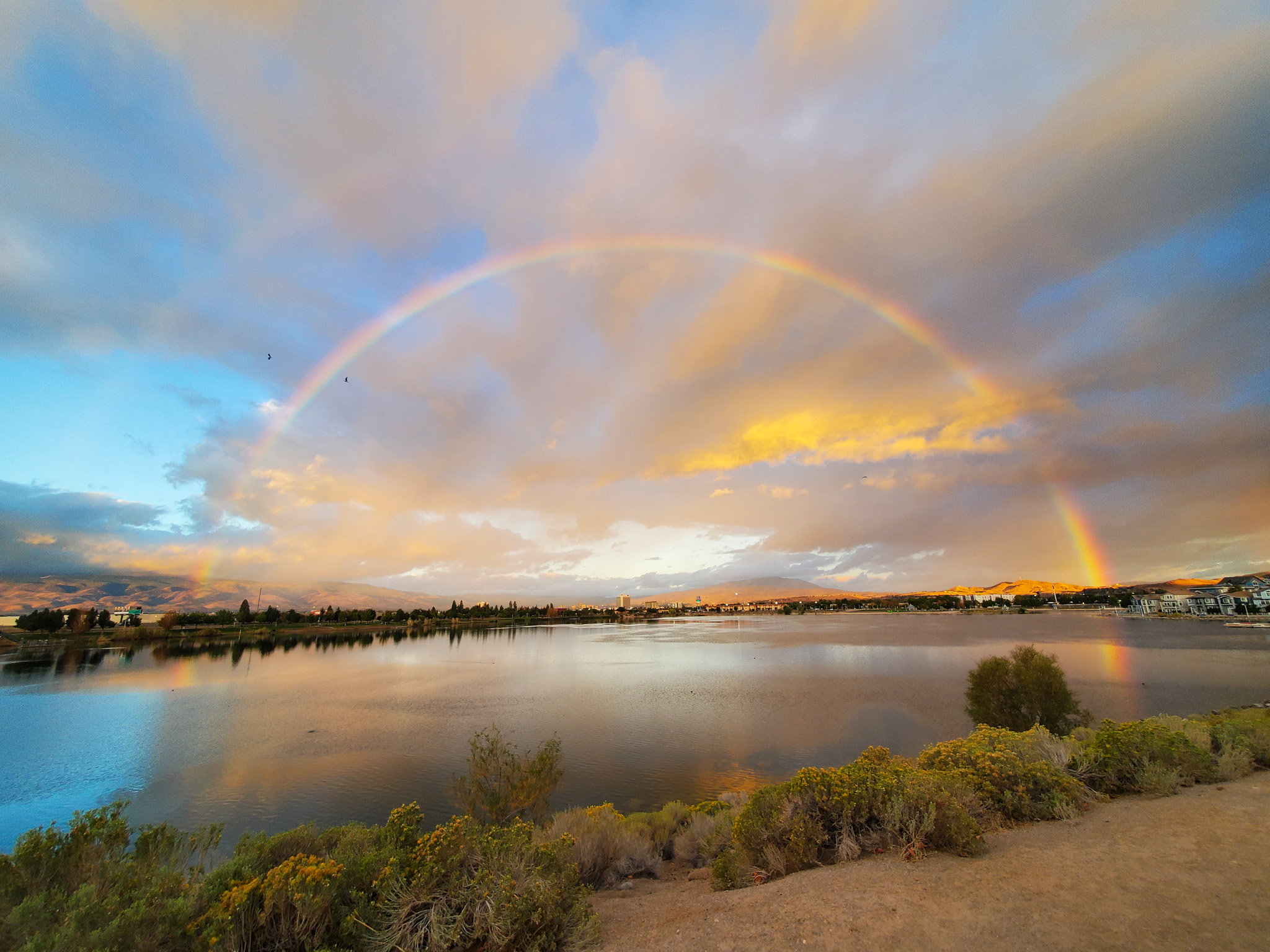 Rainbow over the Sparks Marina